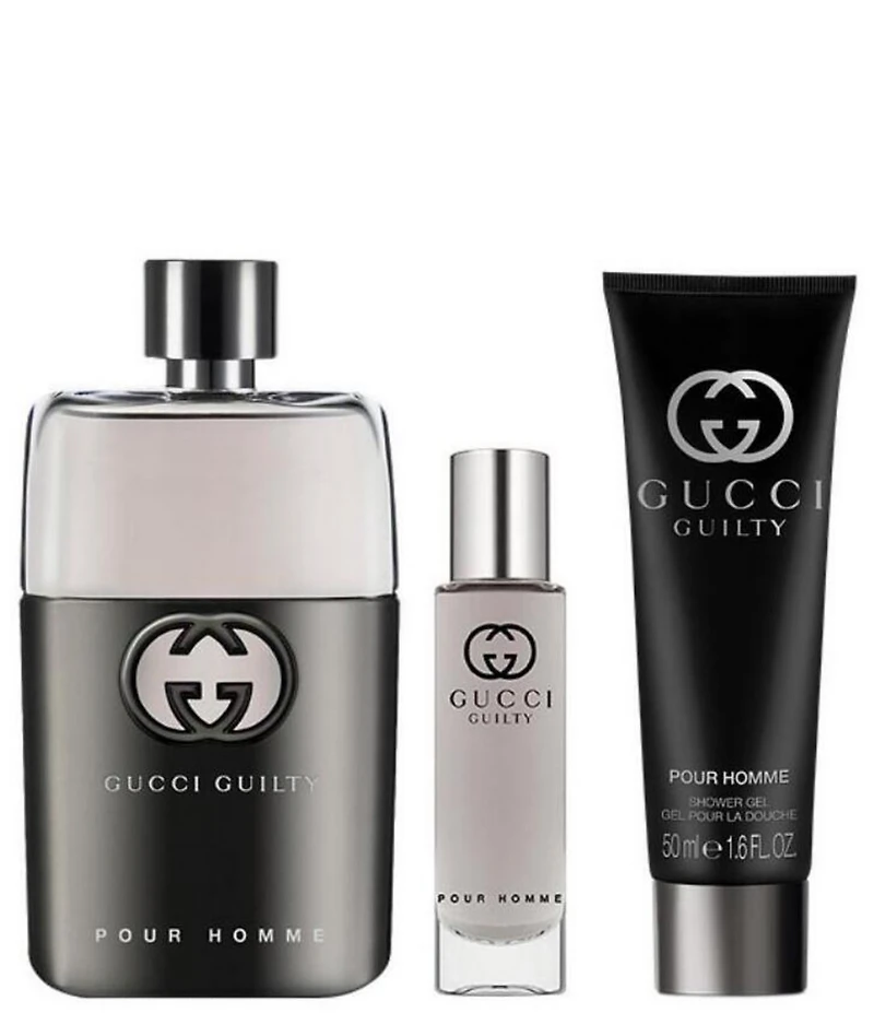 Gucci Men's Guilty Pour Homme Eau de Toilette Trio Gift Set