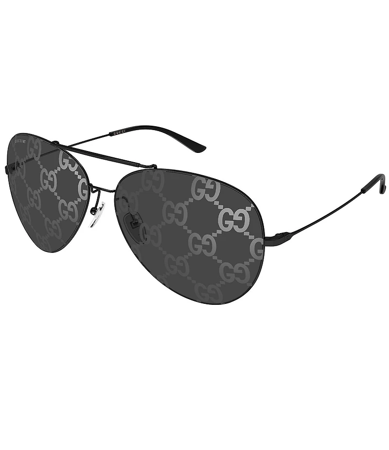 Gucci Men's Interlocking 65mm Logo Lens Aviator Sunglasses