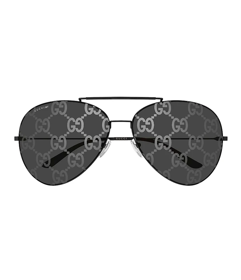 Gucci Men's Interlocking 65mm Logo Lens Aviator Sunglasses