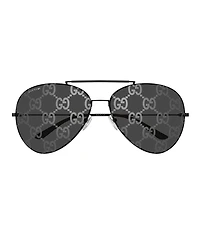 Gucci Men's Interlocking 65mm Logo Lens Aviator Sunglasses
