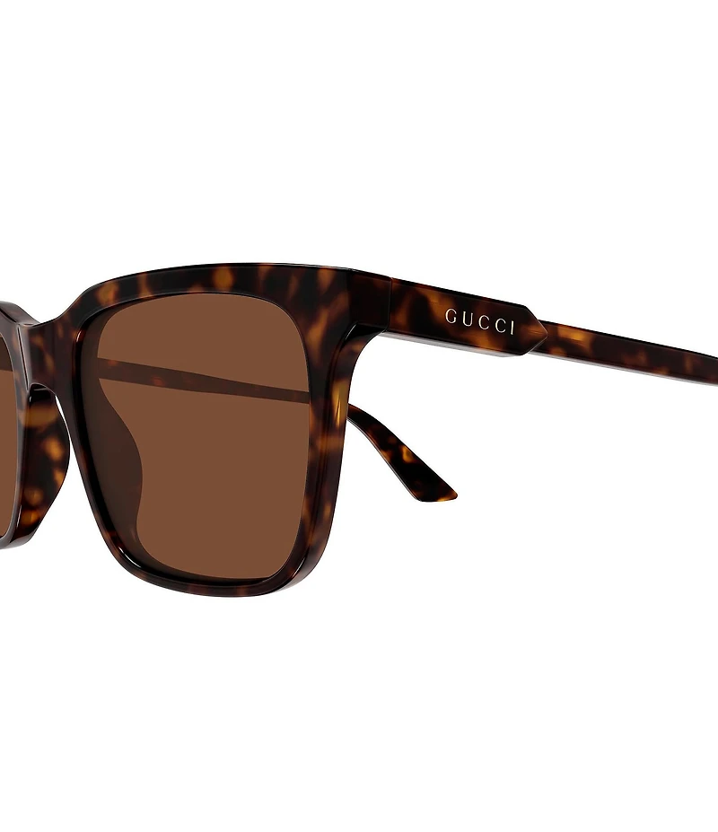 Gucci Men's Lettering GG2114 53mm Rectangle Sunglasses