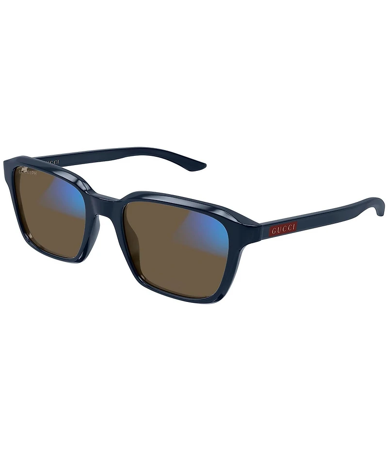 Gucci Men's Lettering Gucci Flag 52mm Photochromatic Square Sunglasses