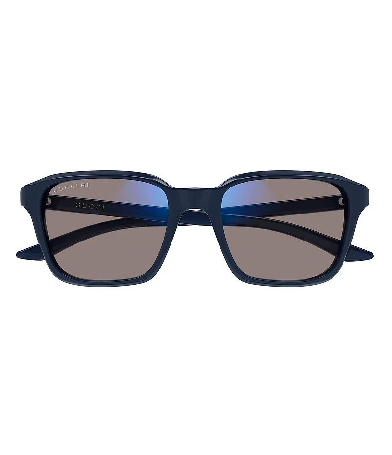 Gucci Men's Lettering Gucci Flag 52mm Photochromatic Square Sunglasses