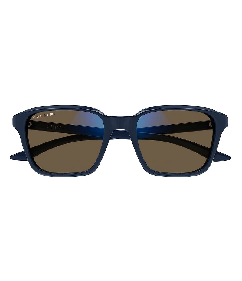 Gucci Men's Lettering Gucci Flag 52mm Photochromatic Square Sunglasses