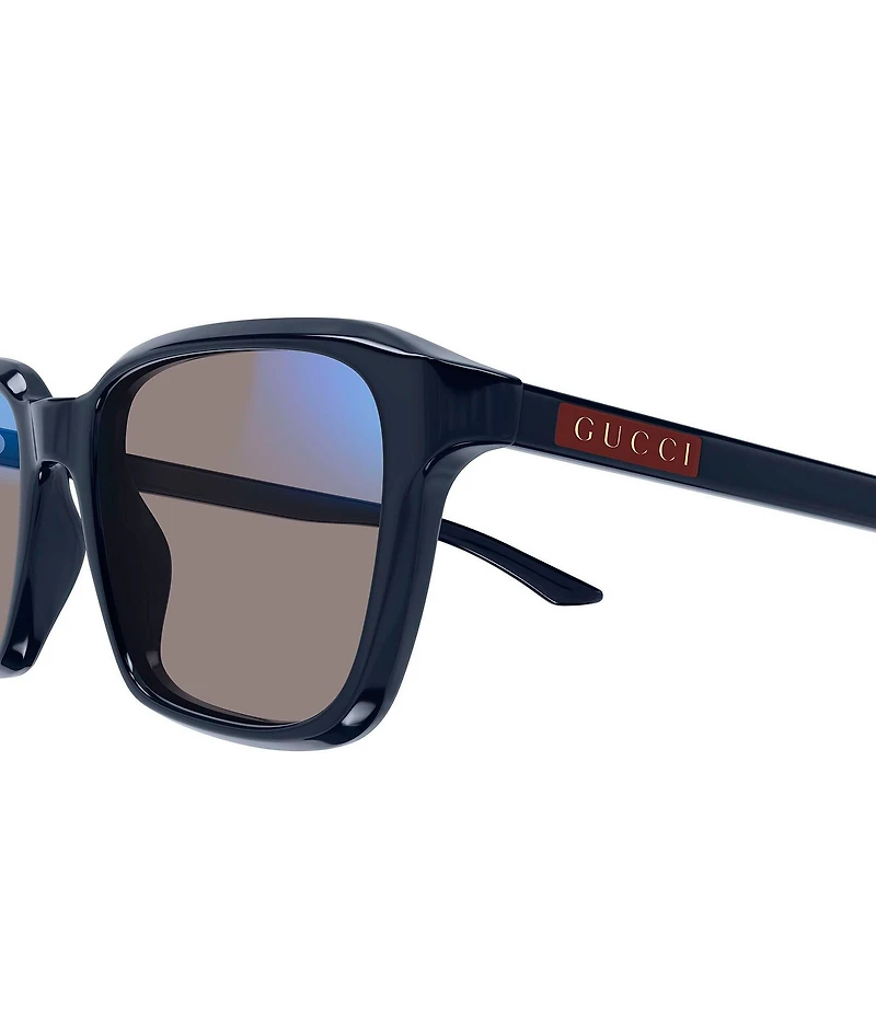 Gucci Men's Lettering Gucci Flag 52mm Photochromatic Square Sunglasses
