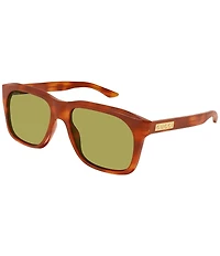 Gucci Men's Lettering Gucci Flag 55mm Square Sunglasses