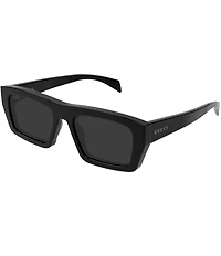 Gucci Men's Lettering Rowcut 54mm Rectangle Sunglasses