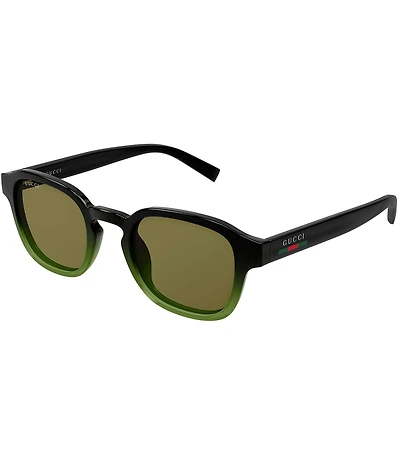 Gucci Men's Lines 49mm Round Sunglasses