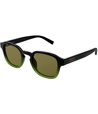 Gucci Men's Lines 49mm Round Sunglasses