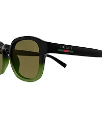 Gucci Men's Lines 49mm Round Sunglasses