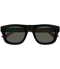Gucci Men's New Pop Web 52mm Square Sunglasses