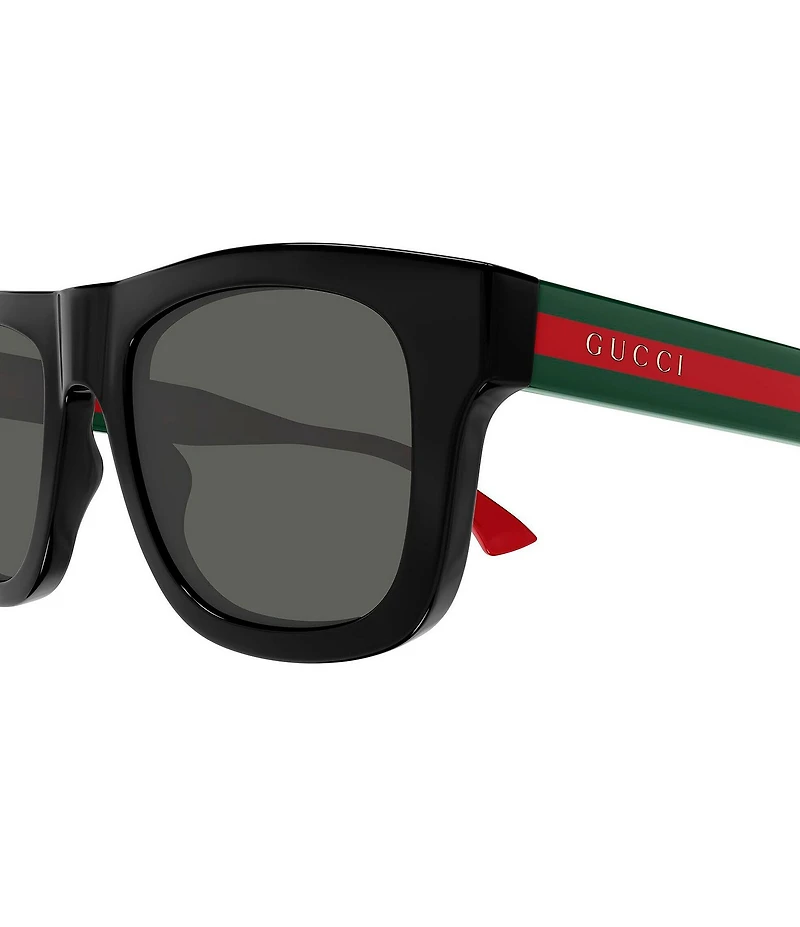 Gucci Men's New Pop Web 52mm Square Sunglasses
