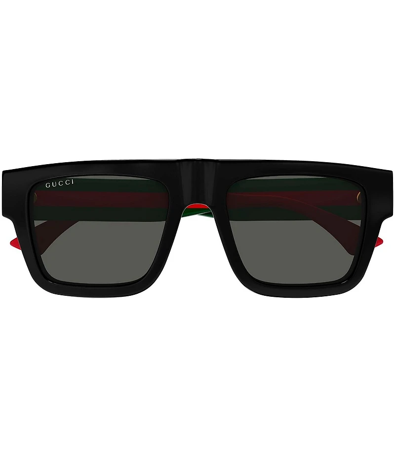Gucci Men's New Pop Web 53mm Square Sunglasses