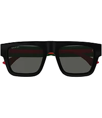 Gucci Men's New Pop Web 53mm Square Sunglasses