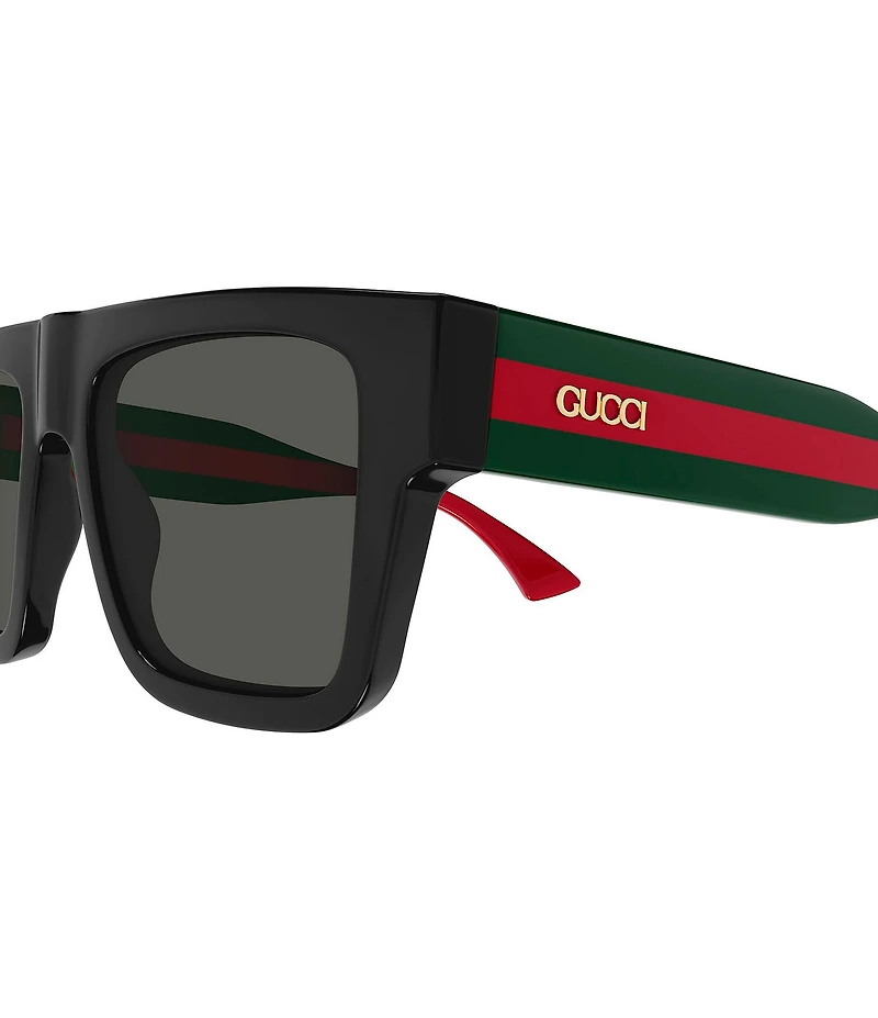 Gucci Men's New Pop Web 53mm Square Sunglasses