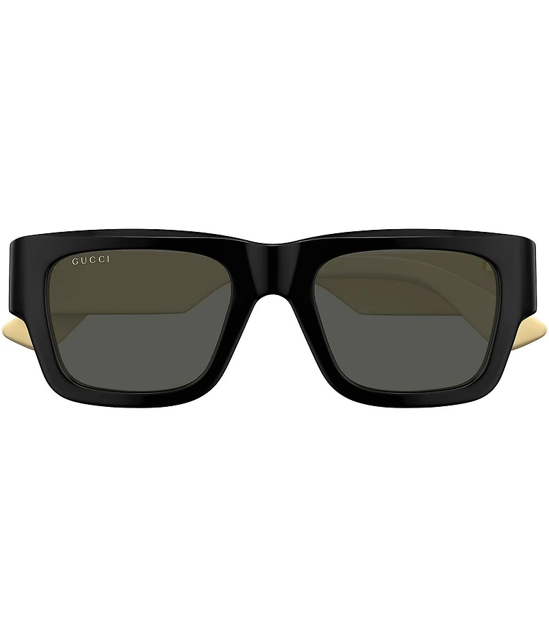 Gucci Men's Oblique 52mm Square Sunglasses