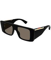 Gucci Men's Subtle Web 50mm Square Sunglasses