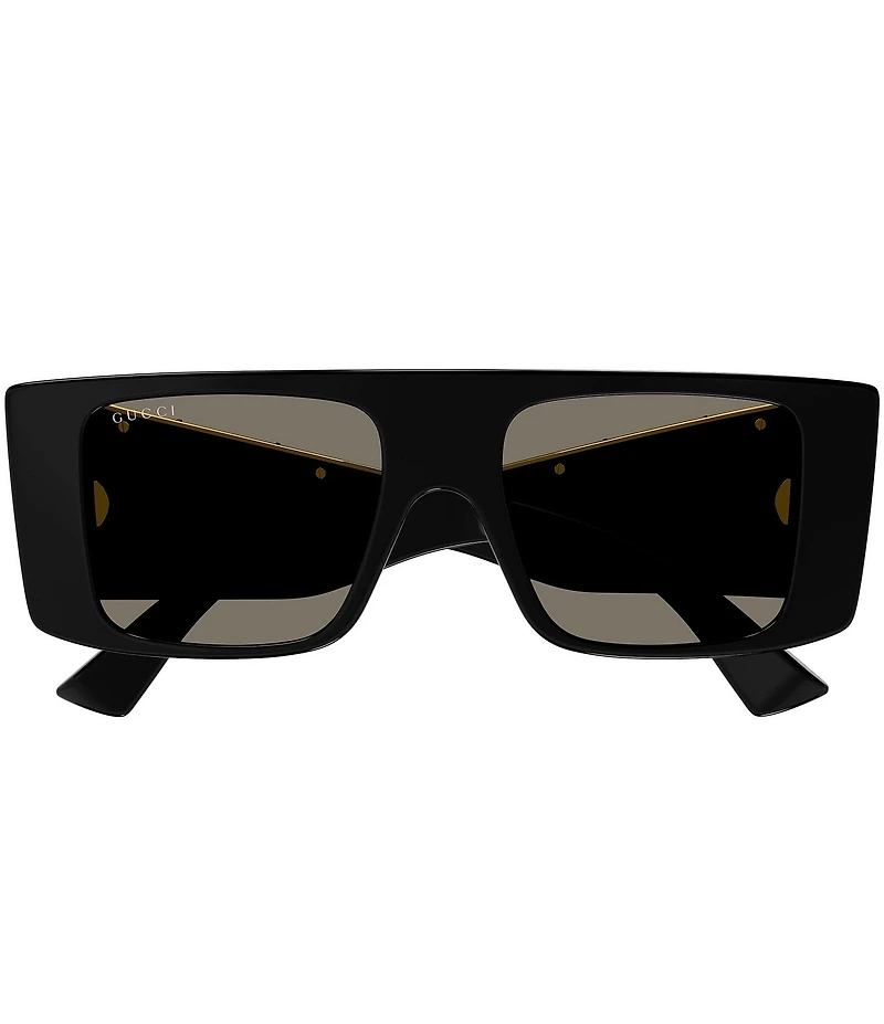 Gucci Men's Subtle Web 50mm Square Sunglasses