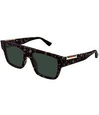 Gucci Men's Subtle Web 53mm Square Sunglasses
