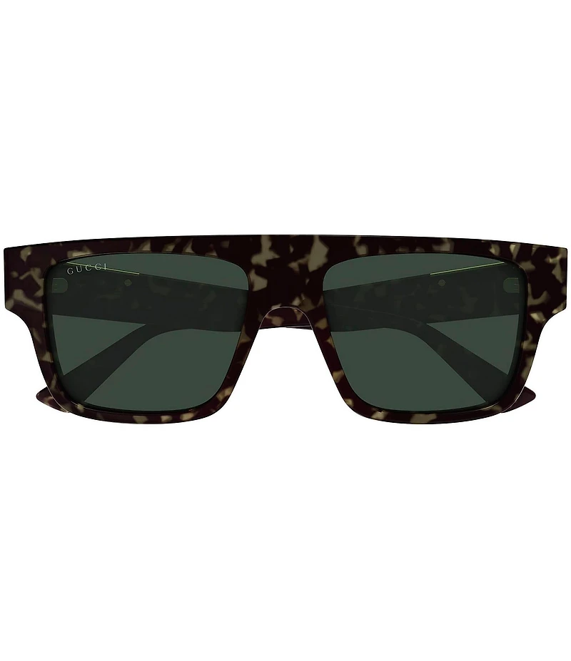 Gucci Men's Subtle Web 53mm Square Sunglasses