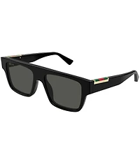Gucci Men's Subtle Web 53mm Square Sunglasses