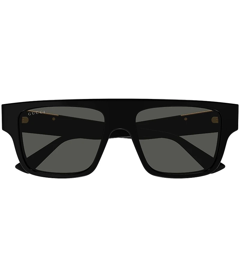 Gucci Men's Subtle Web 53mm Square Sunglasses