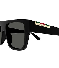 Gucci Men's Subtle Web 53mm Square Sunglasses