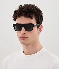 Gucci Men's Subtle Web 53mm Square Sunglasses