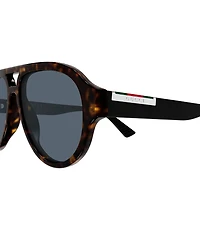 Gucci Men's Subtle Web Sporty 55mm Aviator Sunglasses
