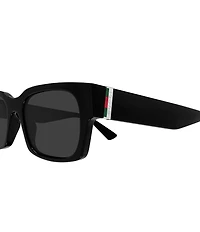 Gucci Men's Vertical Web GG2084 52mm Square Sunglasses