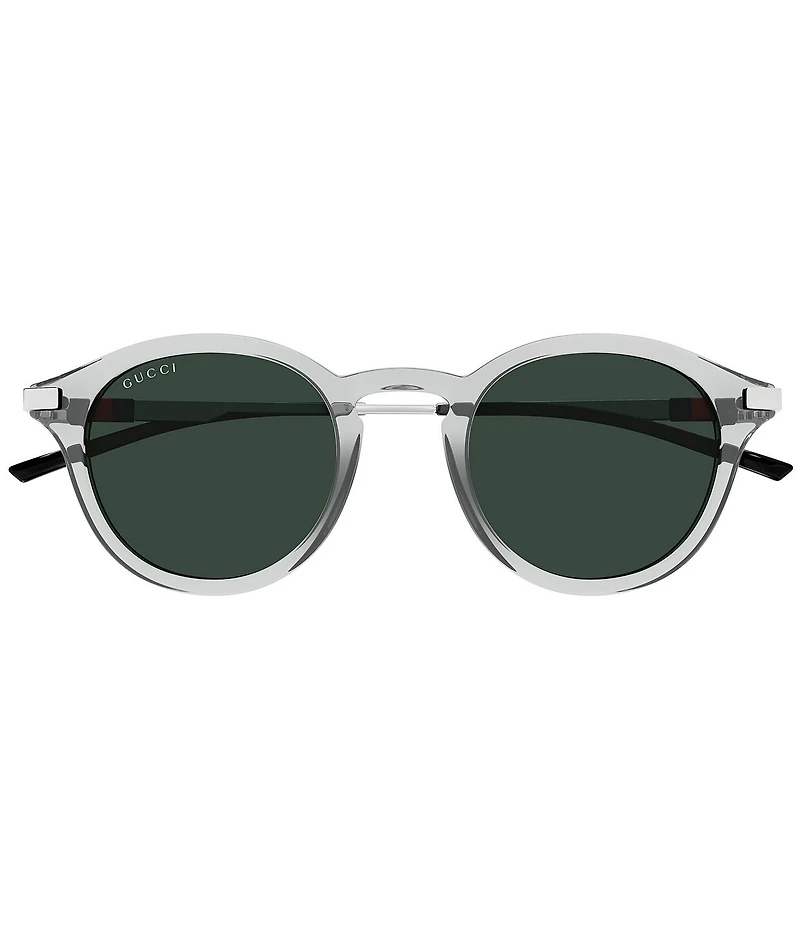 Gucci Men's Web 49mm Round Sunglasses