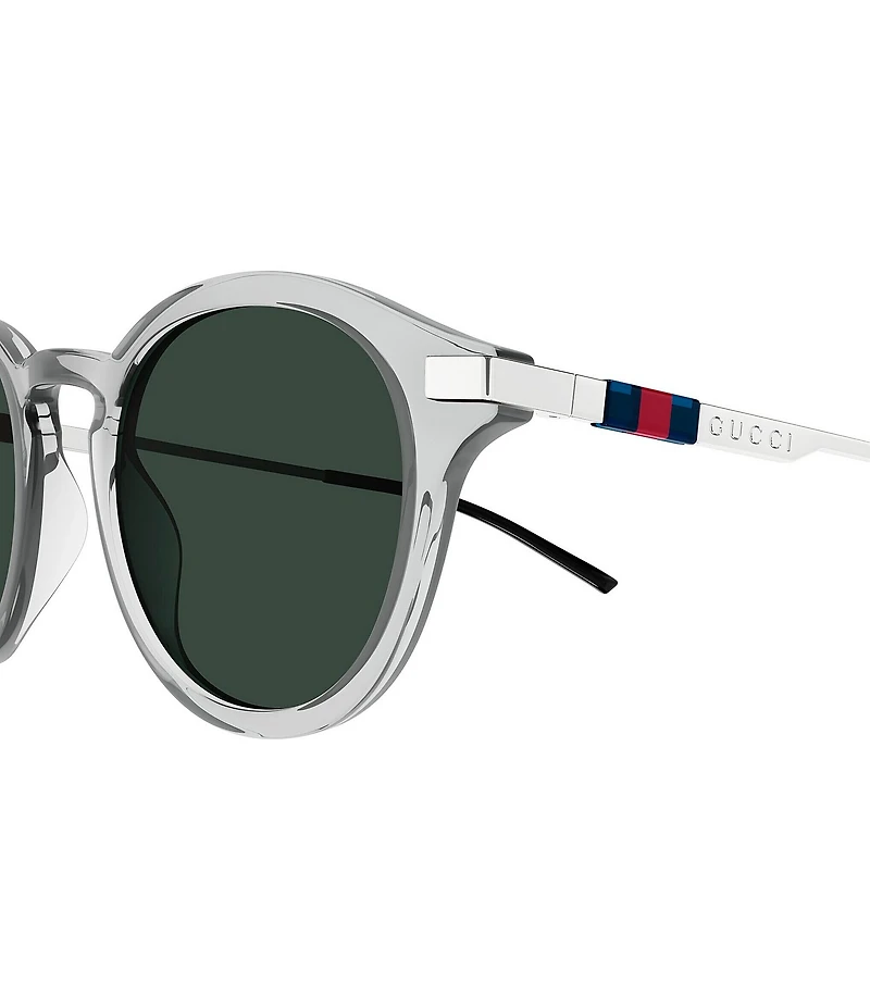 Gucci Men's Web 49mm Round Sunglasses