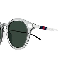 Gucci Men's Web 49mm Round Sunglasses
