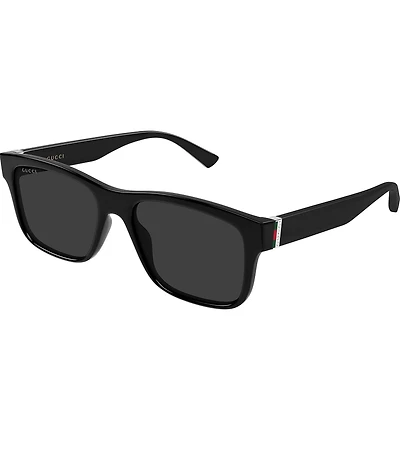 Gucci Men's Web Stripe 55mm Square Sunglasses