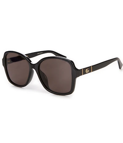 Gucci Women's Black Rectangular Sunglasses