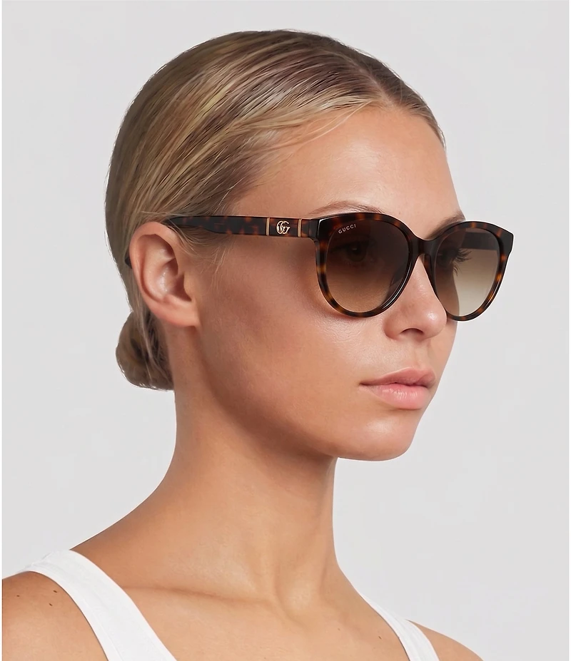 Gucci Rounded Tortoise Sunglasses