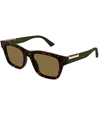 Gucci Subtle Web Sporty 52mm Square Sunglasses