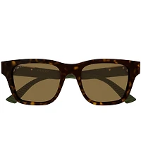 Gucci Subtle Web Sporty 52mm Square Sunglasses