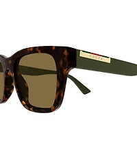 Gucci Subtle Web Sporty 52mm Square Sunglasses