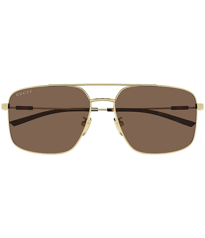 Gucci Web Stripe 59mm Navigator Sunglasses