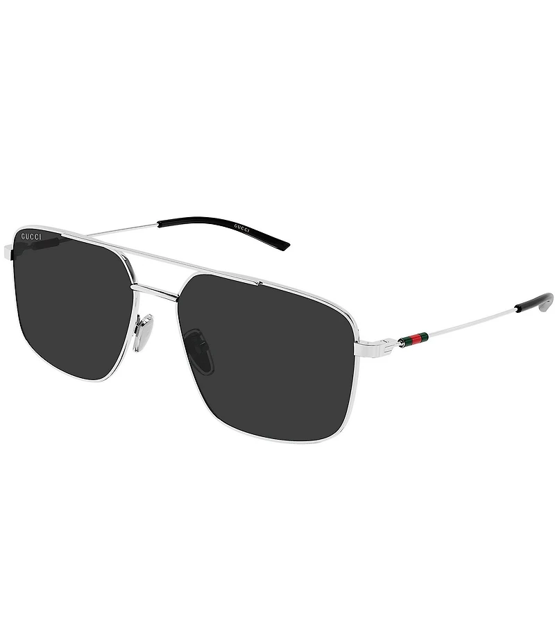 Gucci Web Stripe 59mm Navigator Sunglasses