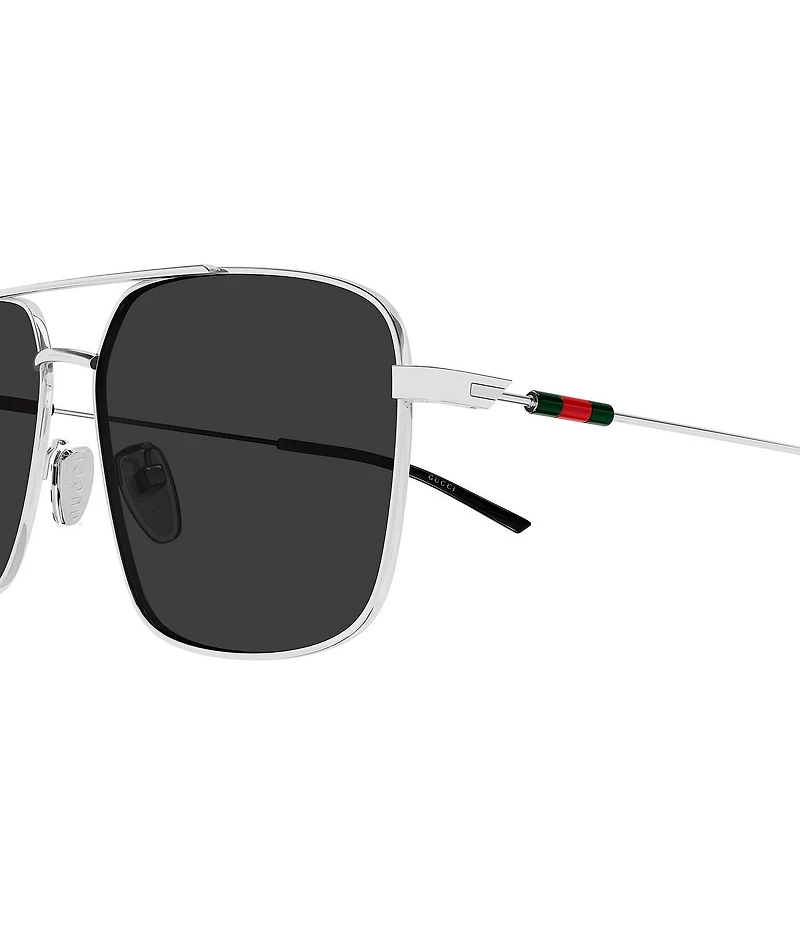 Gucci Web Stripe 59mm Navigator Sunglasses