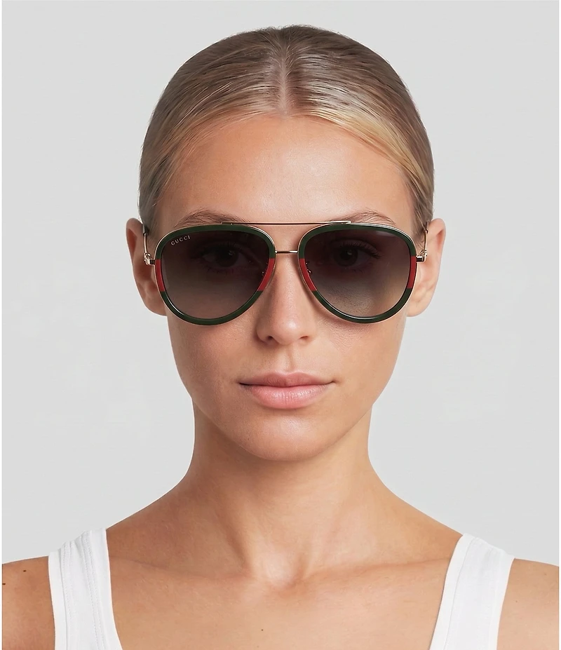 Gucci Women's Aviator 57mm Sunglasses