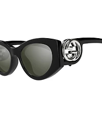 Gucci Women's Chaise Lounge 54mm Mirrored Cat Eye Sunglasses