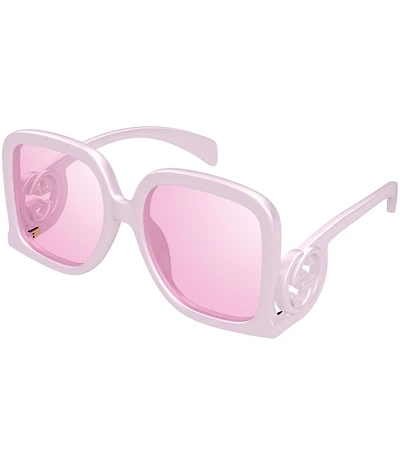Gucci Women's Chaise Lounge 58mm Mirrored Statement Square Sunglasses