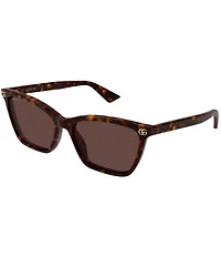 Gucci Women's Double G 56mm Cat Eye Sunglasses