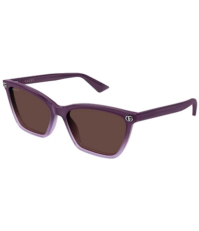 Gucci Women's Double G 56mm Gradient Frame Cat Eye Sunglasses