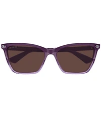 Gucci Women's Double G 56mm Gradient Frame Cat Eye Sunglasses