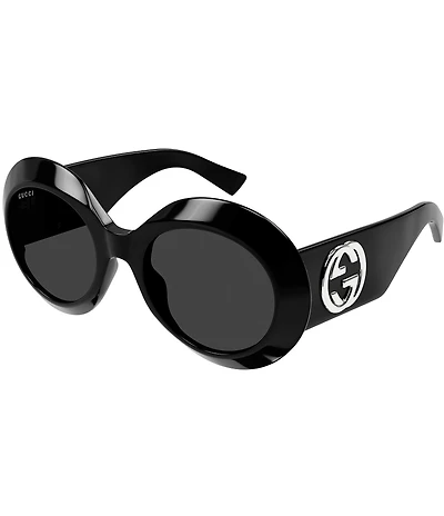 Gucci Fashion Show 54mm Round Statement Sunglasses