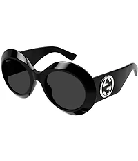 Gucci Fashion Show 54mm Round Statement Sunglasses